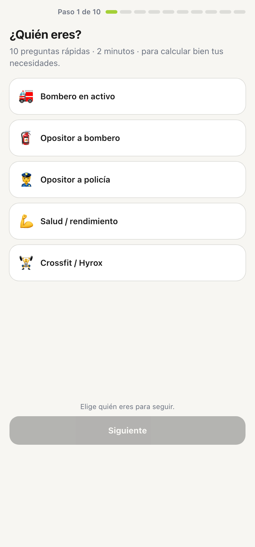Cuéntanos quién eres